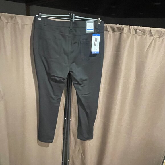 NWT Women's Lg DKNY Jeans Black Midweight Straight Leg Ponte Comfy Stretch Pants - Picture 11 of 15